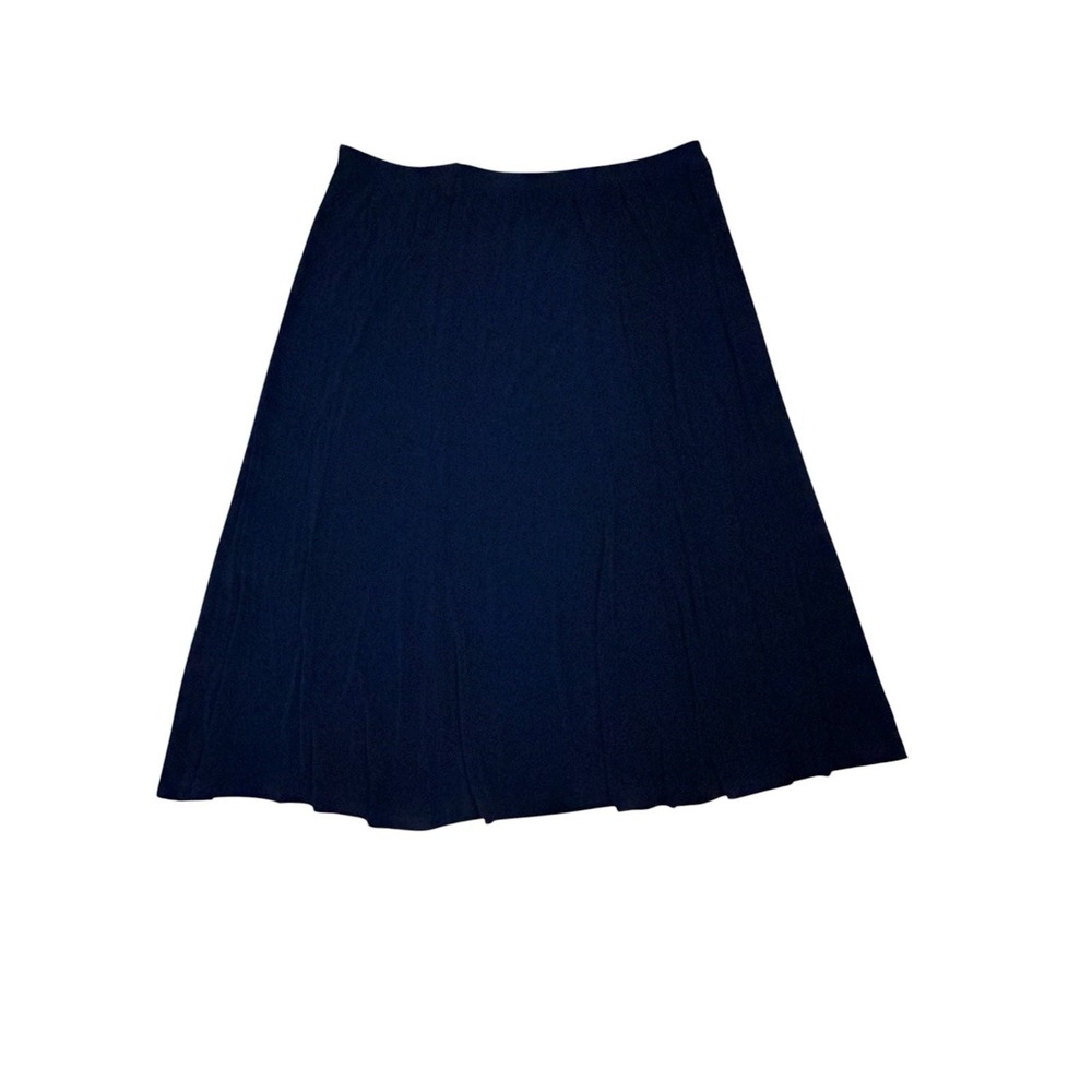 Coldwater Creek Navy Flared Skirt No Wrinkle Womans 3X Travel Easywear